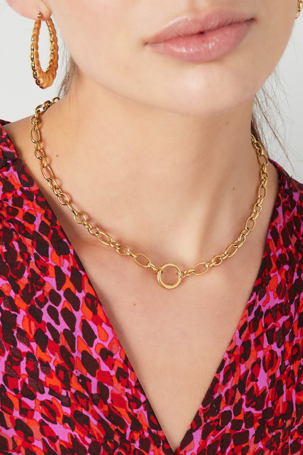 Link chain round - Gold Color Stainless Steel h5Picture3